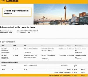 il pdf allegato alla mail della lufthansa che mi dice che tutto va bene!